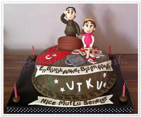 asker uğurlaması pasta