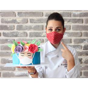 Corona cake, medical mask cake, corona cupcake