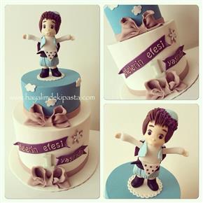 #efelerinefesi1yaşında #hayalimdekipasta #deniziskender #butikpasta #fondant #sugarart #efepastası