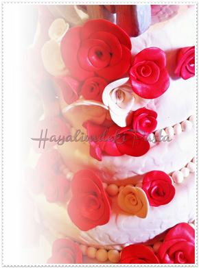 güllü nişan pastası