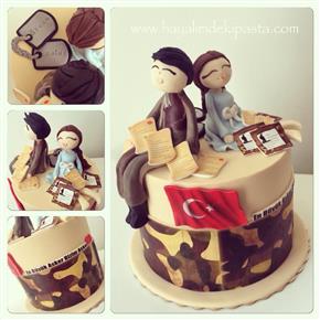 #hayalimdekipasta #deniziskender #askerpasta #askerpastası #soldiercake #tezkere #fondant #sugarart