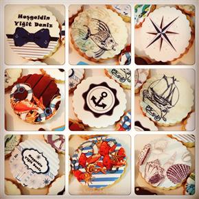 #hayalimdekipasta #deniziskender #marinecookies #seacookies #vintagemarinecookies #babyshowercookies