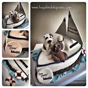 #hayalimdekipasta #deniziskender #sailingcake #yelkenli #yelkenlipasta #bulldogcake #fondant #sugara