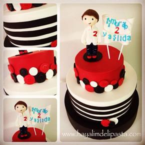 #hayalimdekipasta #deniziskender #timuralp2yasinda #fondant #sugarart #blackandred #zebra #boutiguec