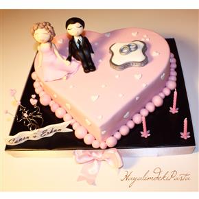 #hayalimdekipasta #fondant #sugarart #deniziskender #sekerhamuru #gokturk #weddingcake #engagementca