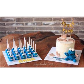 #kurabiyecanavarı #kurabiyecanavarıpasta #kurabiyecanavarıcakepops #cookiemonster #cookiemonstercake