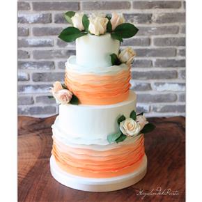Nişan pastası, düğün pastası, engagement cake, wedding cake, salmon color cake