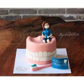 Teeth cake, tooth cake, diş pastası